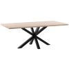 Dubový jídelní stůl Kave Home Argo 160 x 100 cm s černou kovovou podnoží