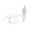 Skleněný jídelní stůl Kave Home Burano 180 x 90 cm
