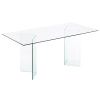 Skleněný jídelní stůl Kave Home Burano 180 x 90 cm