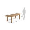Dubový rozkládací jídelní stůl Kave Home Isbel 180/260 x 90 cm