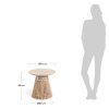 Teakový kulatý odkládací stolek Kave Home Jeanette 50 cm