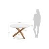 Bílý lakovaný kulatý jídelní stůl Kave Home Lotus 120 cm