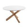 Bílý lakovaný kulatý jídelní stůl Kave Home Lotus 120 cm