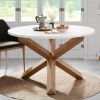 Bílý lakovaný kulatý jídelní stůl Kave Home Lotus 135 cm -fv-interier-25
