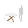 Bílý lakovaný kulatý jídelní stůl Kave Home Lotus 135 cm