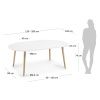 Bílý rozkládací jídelní stůl Kave Home Oqui 120/200 x 120 cm