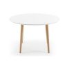 Bílý lakovaný rozkládací jídelní stůl Kave Home Oqui 120/200 x 90 cm