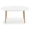 Bílý lakovaný rozkládací jídelní stůl Kave Home Oqui 120/200 x 90 cm