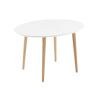 Bílý lakovaný rozkládací jídelní stůl Kave Home Oqui 120/200 x 90 cm