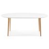 Bílý lakovaný rozkládací jídelní stůl Kave Home Oqui 140/220 x 90 cm