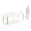 Bílý lakovaný rozkládací jídelní stůl Kave Home Oqui 160/260 x 100 cm