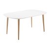 Bílý lakovaný rozkládací jídelní stůl Kave Home Oqui 160/260 x 100 cm