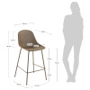 Béžová plastová barová židle Kave Home Quinby 75 cm