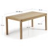 Dubový rozkládací jídelní stůl Kave Home Briva 180/230 x 90 cm