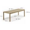 Dubový rozkládací jídelní stůl Kave Home Briva 200/280 x 100 cm