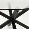 Skleněný jídelní stůl Kave Home Argo 119 cm s černou kovovou podnoží -fv-interier-25
