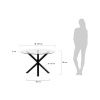 Skleněný jídelní stůl Kave Home Argo 119 cm s černou kovovou podnoží