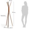 Hnědý dřevěný věšák Kave Home Chelsey 170 cm