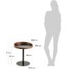 Ořechový odkládací stolek Kave Home Kaori 46 cm