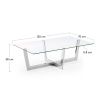 Skleněný konferenční stolek Kave Home Plam 120 x 70 cm
