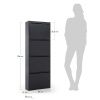 Grafitově šedý kovový botník Kave Home Ode 136 cm