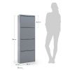 Šedý kovový botník Kave Home Ode 136 cm