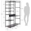 Černý kovový regál Kave Home Storn 182 x 120 cm
