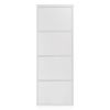 Bílý kovový botník Kave Home Ode 136 cm