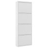 Bílý kovový botník Kave Home Ode 136 cm