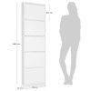 Bílý kovový botník Kave Home Ode 169 cm