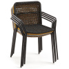 Tmavě šedá pletená jídelní židle Kave Home Ellen
