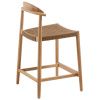 Dřevěná barová židle Kave Home Nina 62 cm s hnědým výpletem