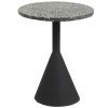 Černý terrazzo odkládací stolek Kave Home Delano 40 cm