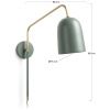 Zelená kovová nástěnná lampa Kave Home Audrie 15 cm