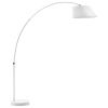 Bílá bavlněná stojací lampa Kave Home May 189-220 cm