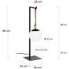 Bílá plastová stolní lampa Kave Home Monteiro