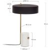 Černá kovová stolní lampa Kave Home Phant