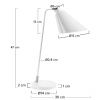Bílá kovová stolní lampa Kave Home Tipir