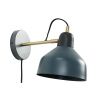 Modro-šedé kovové nástěnné světlo Kave Home Olimpia 18,5 cm
