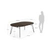 Černý jasanový rozkládací stůl Kave Home Milian 120-200x120 cm