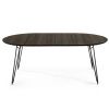 Černý jasanový rozkládací stůl Kave Home Milian 120-200x120 cm