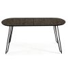 Černý jasanový rozkládací stůl Kave Home Milian 140-220x90 cm