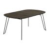 Černý jasanový rozkládací stůl Kave Home Milian 140-220x90 cm
