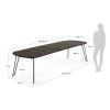 Černý jasanový rozkládací stůl Kave Home Milian 170-320x100 cm