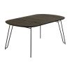 Černý jasanový rozkládací stůl Kave Home Milian 170-320x100 cm