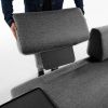 Tmavě šedá látková třímístná pohovka Kave Home Compo 232 cm