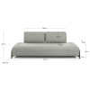 Šedobéžová látková třímístná pohovka Kave Home Compo 232 cm