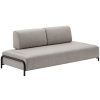 Šedobéžová látková třímístná pohovka Kave Home Compo 232 cm