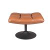 Hnědá koženková vintage podnožka DUTCHBONE Bar
