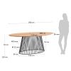 Mangový oválný jídelní stůl Kave Home Leska 200 x 110 cm